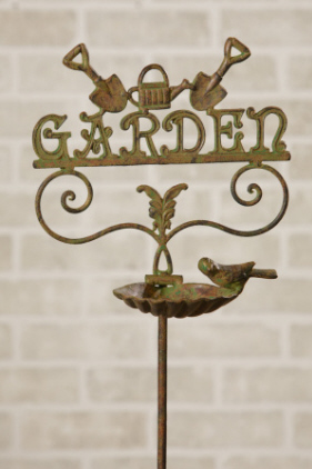 Garden Stake - Garden W/Birdfeeder & Tools Decor
