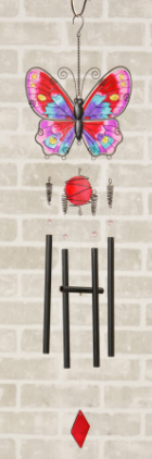 WIND CHIME - BUTTERFLY  FUSHIA