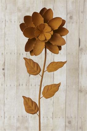 Garden Stake - Rusty Zinnia