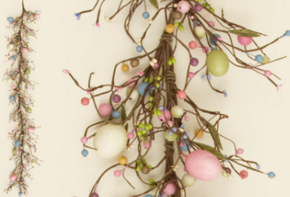 Garland - Spring Eggs & Berries;Pk Bl L Gr
