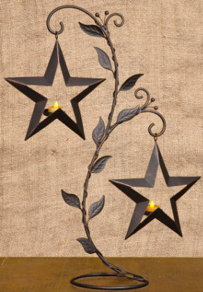Star Candle Holders With Decorated Stand