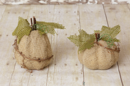 Burlap Gourds - Natural
