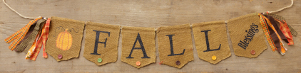 Burlap Banner - Fall Blessings