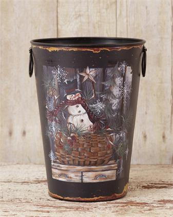 Bucket - Snowman & Basket
