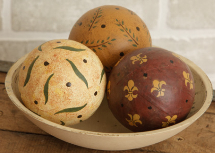 DECORATIVE BALLS - BRANCH  FLEUR-DE-LIS  LEAF