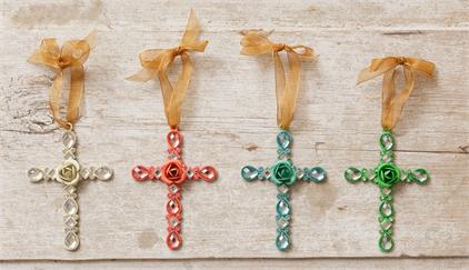 Crosses W/Rhinestone Accents