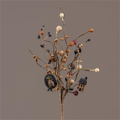 Pick - Twig Base, Assorted Berries & Primitive Accents