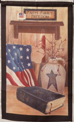Flag - Garden  Faith  Family  Freedom