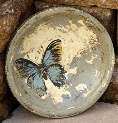 Pottery - Plate  Butterfly