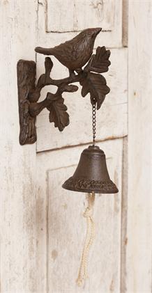 Bird Perched On Bell
