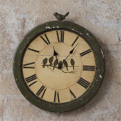 Vintage Clock - Birds On A Branch