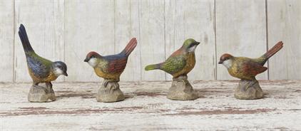 Birds Perched On Stones
