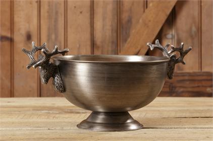 Bowl With Deer Head Accents