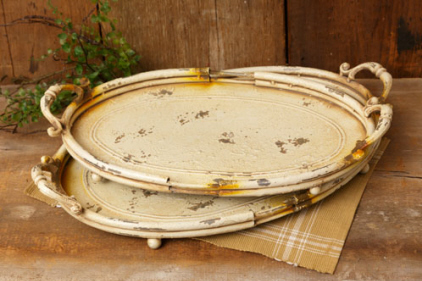Vintage Tray - Cream Nested