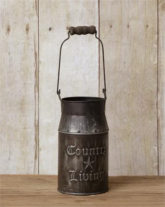 COUNTRY LIVING - SMALL MILK CAN WITH HANDLE