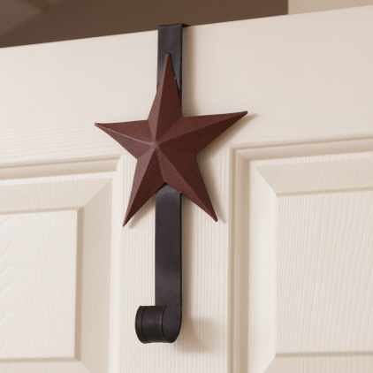 Wreath Holder - Burgundy Star