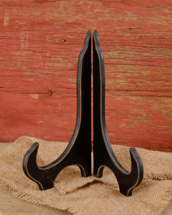 Foldable Frame/Plate Holder - Wooden, Black