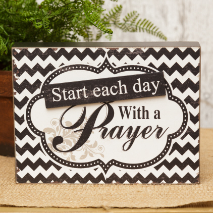 Block Sign - Start Each Day