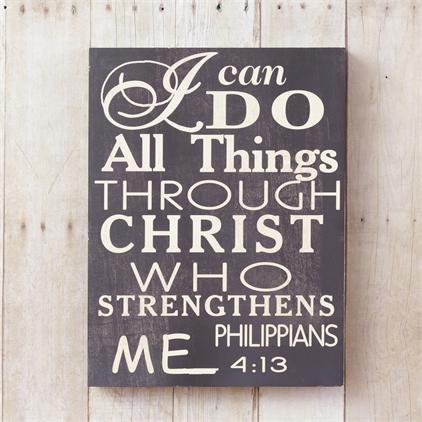 Box Sign  I Can Do All Things