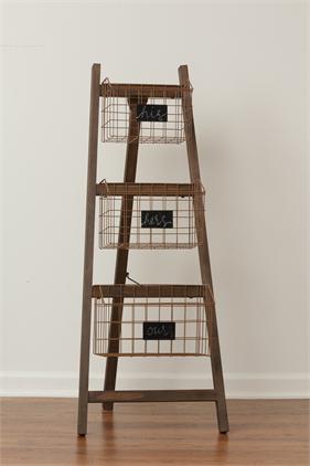 Organizer - Ladder And Baskets